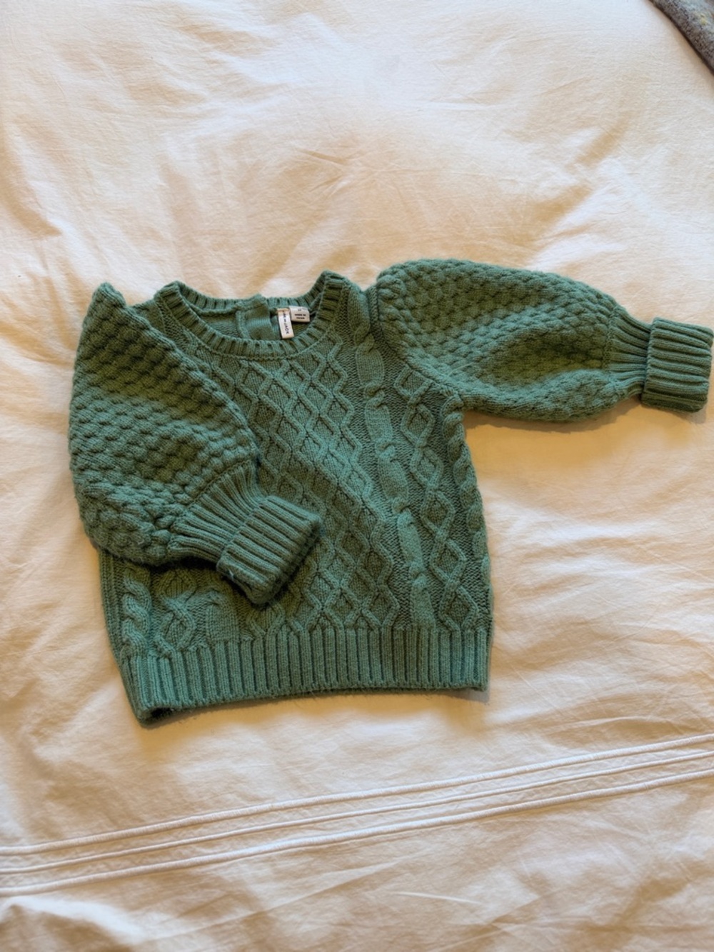 Janie and Jack Green Cable Knit Women's Sweater